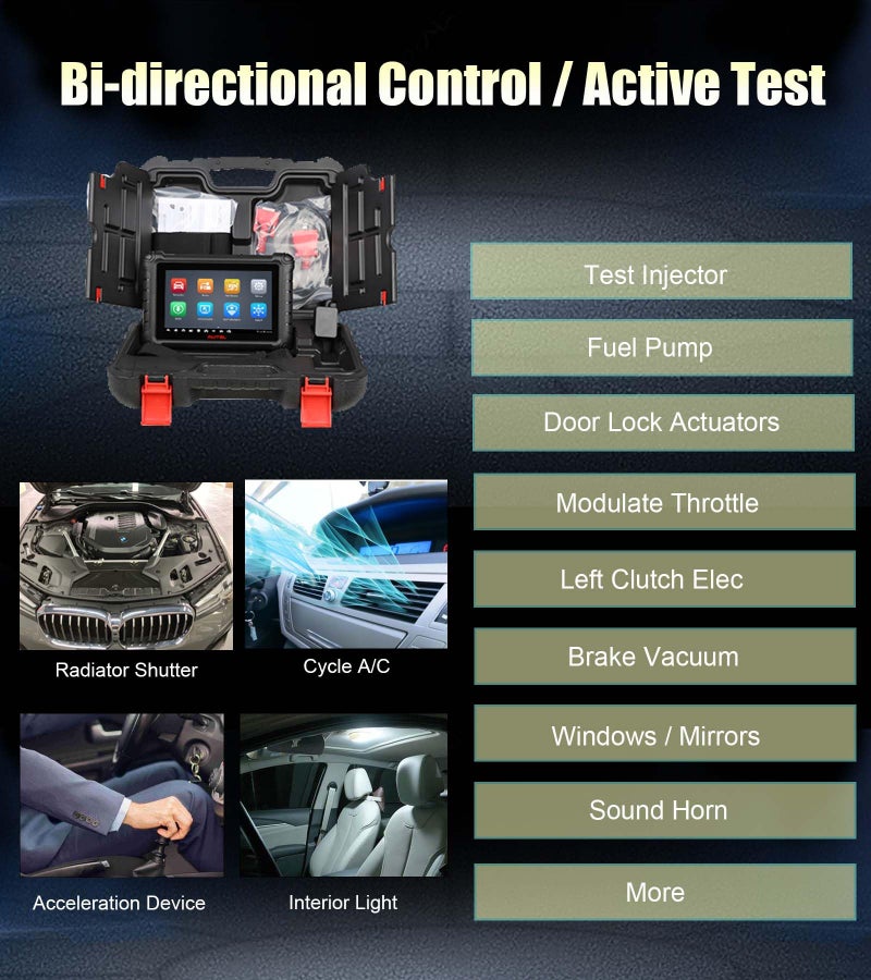 Autel MaxiCheck MX900 with MV108 Bidirectional OBD2 Scanner Updated of MK900 MK808 MK808S MK808BT Android 11, 40+ Service Functions 8 inch All System Diagnostics Scan Tool - Image 4