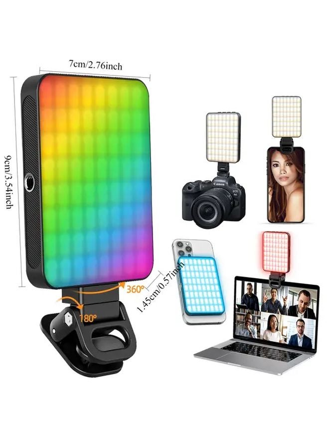 Black RGB Magnetic Fill Light For Mobile Live Streaming Selfie Video Conferencing - Image 3