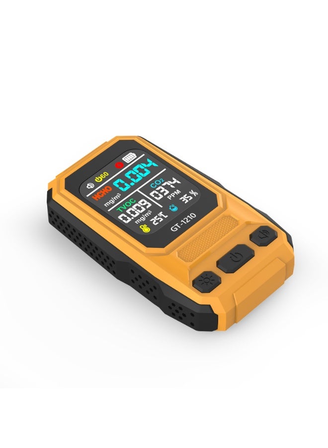 5-in-1 Rechargeable Air Quality Monitor Type-C CO2 Temperature Humidity HCHO TVOC Detector with Visual & Audible Alerts, Multi Gas Air Quality Detection Meter 5-in-1 Rechargeable Air Quality Monitor - Image 2