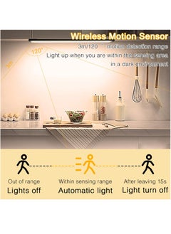 Alruht Motion Sensor Closet Lights, 3-Color Dimming LED Rechargeable Night Light, Magnetic Closet Light, Wireless Light for Kitchen, Staircase, Wardrobe, Study Light(Black)  - Image 3
