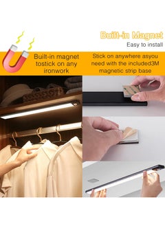 Alruht Motion Sensor Closet Lights, 3-Color Dimming LED Rechargeable Night Light, Magnetic Closet Light, Wireless Light for Kitchen, Staircase, Wardrobe, Study Light(Black)  - Image 5