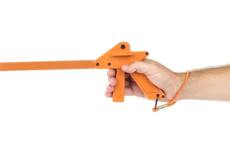 ArcMate Orange-U-Tongs PRO Grade Litter Pick up Tool, Elastic Lanyard, Suction Cup Reacher Grabber for Indoor or Outdoor Use, 33" Reach, 5lb. Pick Up Capacity, Orange, 36", 6 Pack (7702-6) - Image 5