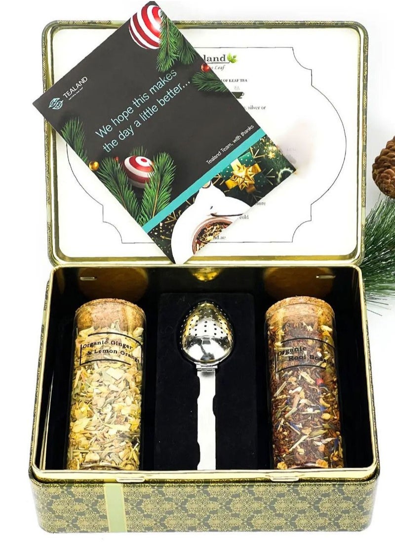 Tea Gift Set Treat Organic Ginger & Lemon Orange Loose Tea Leaf Organic Rooi Booster Tea Infusing Spoon & Personalized Gift Card - pzsku/Z1D23C4309B57288F99ACZ/45/_/1680720435/d7de3373-7d09-4bae-9ccb-dcd978104e2e