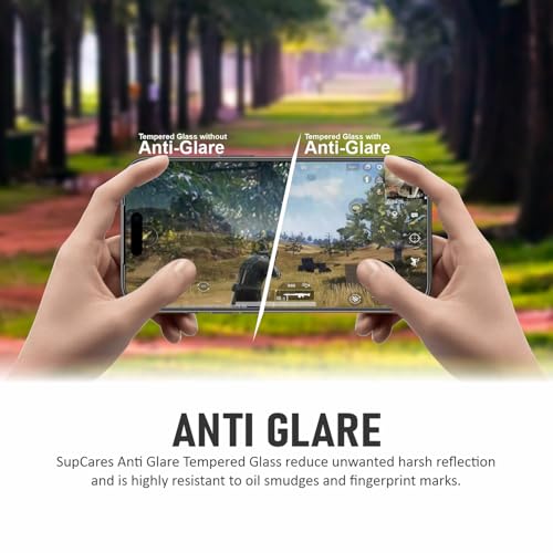 SupCares Matte Anti-Glare Tempered Glass for iPhone 17 Pro (6.3 Inch) With Installation Kit | Military-Grade Gorilla Screen Protector | Edge to Edge Coverage | Black - Image 3