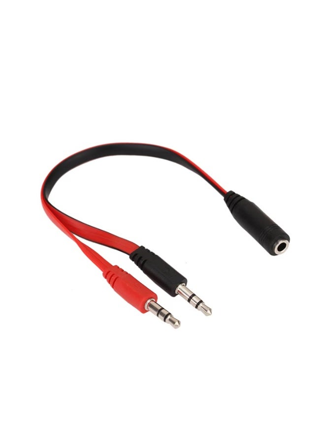 Cable 3.5mm one-two couple splitter One male and two female 1-to-2 Headphone Sharing Adapter, Shared Headphones, Portable Connector, Compact Design - Image 1