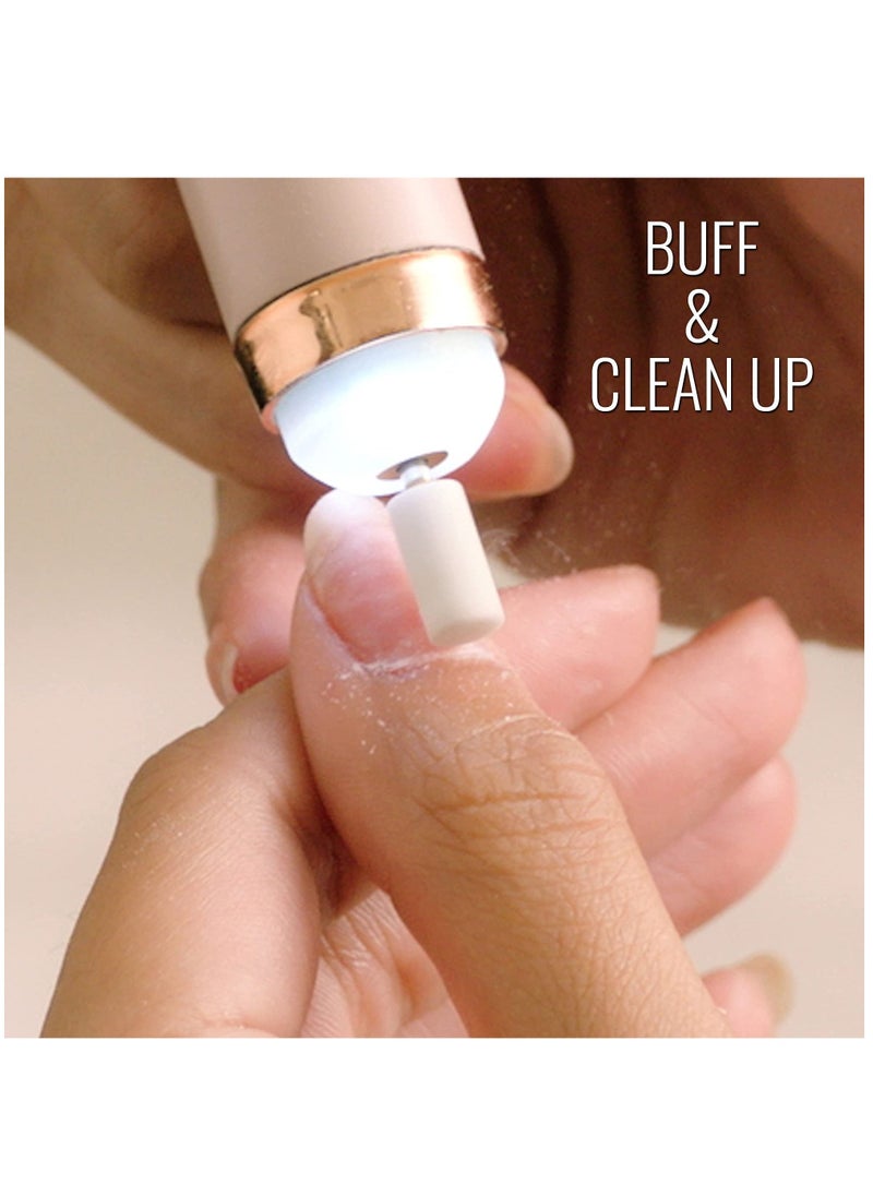 Flawless Salon Nails Kit with Led Light, Electronic Nail File and Full Manicure and Pedicure Tool, Precision Control, Rechargeable and Cordless, Safety, Different Modes - Image 4