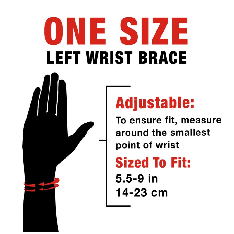 ACE Deluxe Wrist Stabilizer, Left Hand, Helps Relieve Symptoms of Carpal Tunnel Syndrome, Adjustable, Stabilizing, Firm Support - Image 5