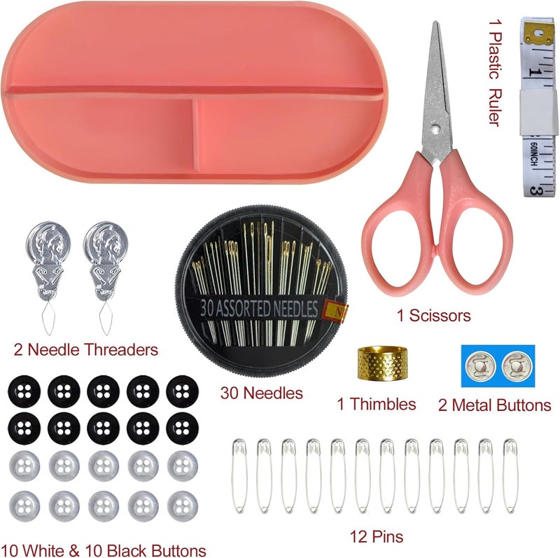 colored bird 40 Spools of Sewing Thread,Gift Box Portable Basic Sewing Repair Kits (Orange) - Image 3