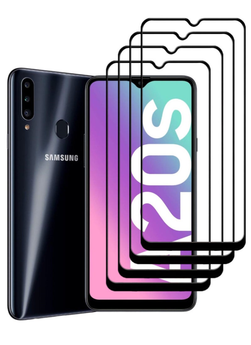 ACLIX 4 Pieces Antistatic ESD Dustproof Premium Quality High Definition Tempered Glass Screen Protector Designed For Samsung Galaxy A20s - Image 1