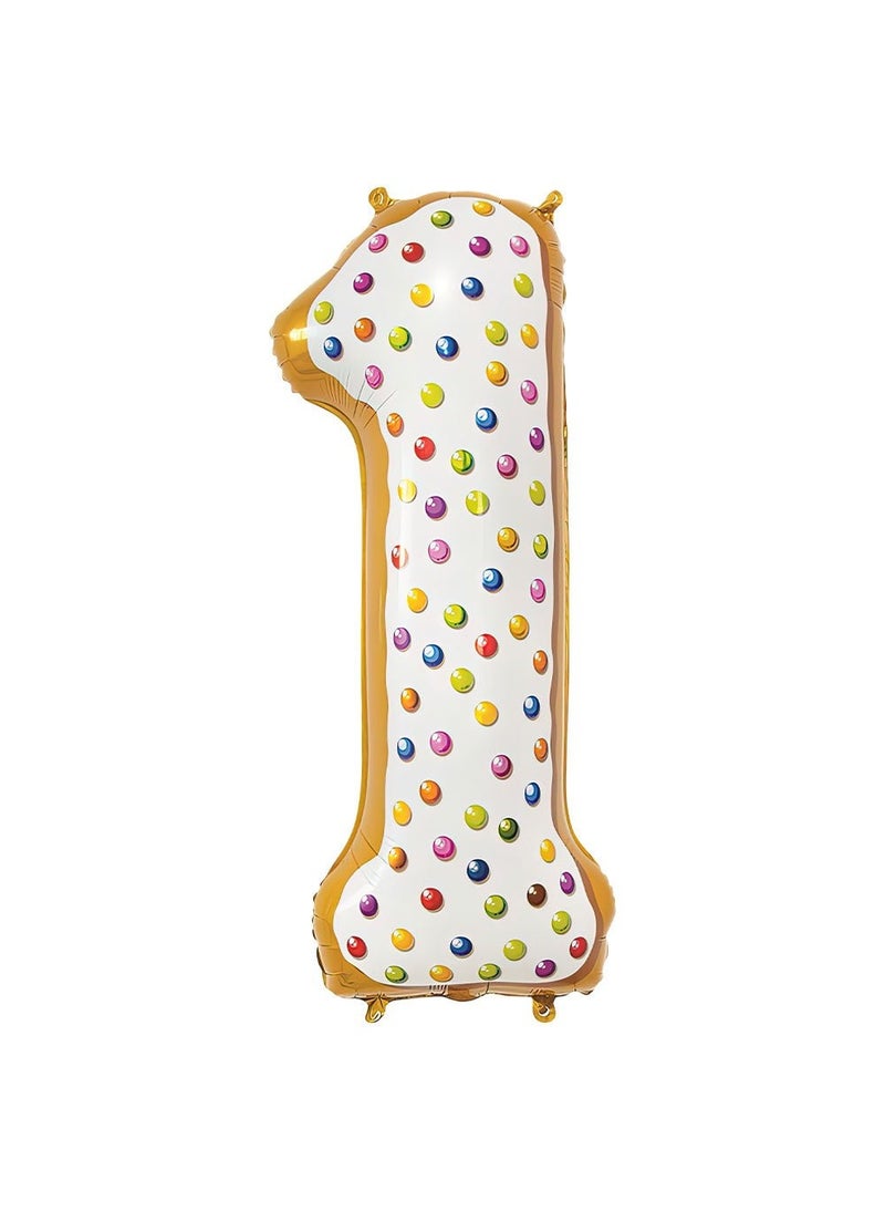 GODAN 1-Year Birthday Cookie Number Foil Balloon 78 cm  - Image 1