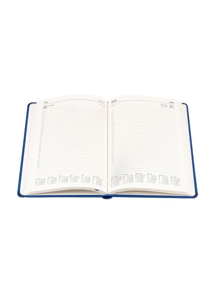 Collins Legacy 2025 Planner - A4 Day To Page Diary (with Appointments) - Blue - (CL41.60-25) - Professional Daily Planner with Soft Touch Cover