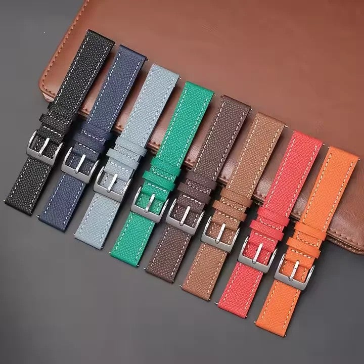 Bluejw Full Grain Genuine Calf Leather Replacement Watch Strap with  Buckle 18mm 20mm 22mm for Men Women - Image 2