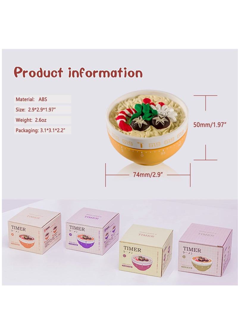 SYOSI 2 Pcs Mechanical Kitchen Timer with Cartoon, Mechanical Egg Timer 60 Minute Timer for Kids Wind Up, 360°Rotating Windup Timer for Cook Read Do Exercise