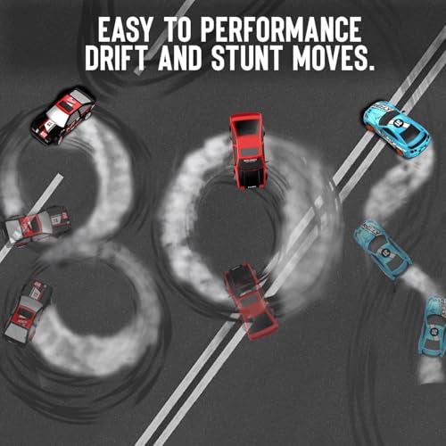 RACENT 124 Mini RC Drift Car 10MPH 4WD Remote Control Car with LED Light Racing and Drifting Wheels 2 Rechargeable Batteries Perfect Toy for Boys Girls Kids Black - Image 5