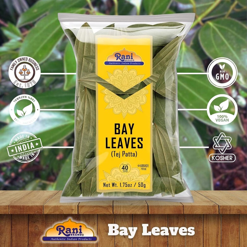 Rani Brand Bay Leaves (Tej Patta) - 1.75oz (50g) - Kosher, Non-GMO, Vegan - Image 5