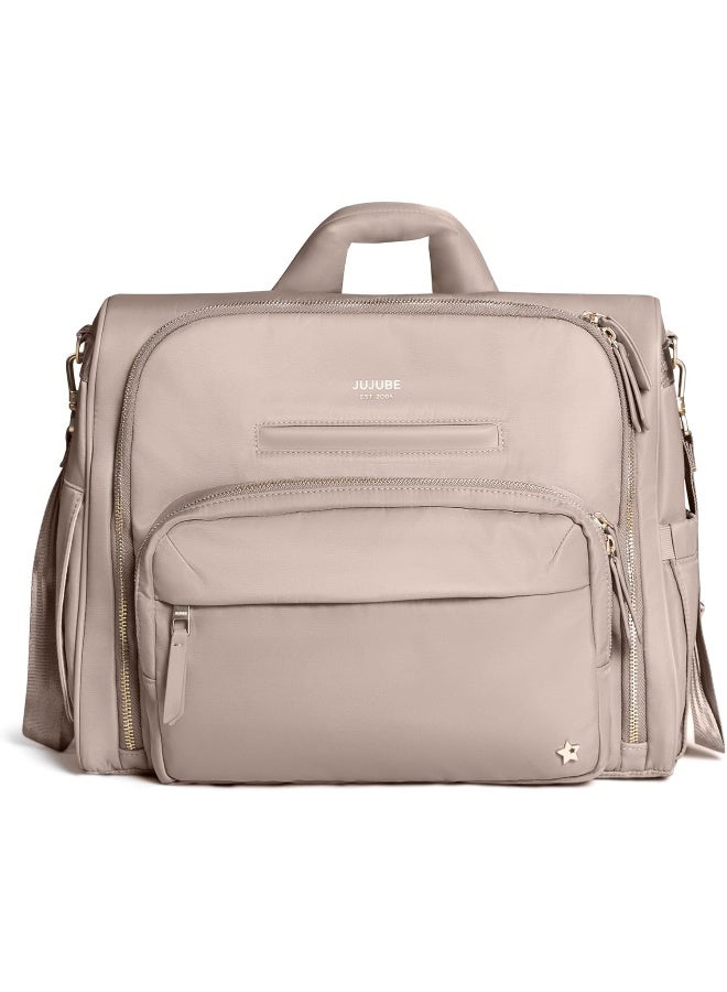 JuJuBe Satchel - Convertible Baby Diaper Bag Backpack - Baby Boy or Baby Girl - Large Diaper Bag with Changing Station - Image 1