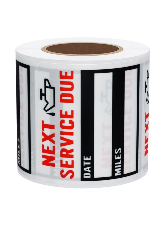 Hybsk Clear Oil Change/Service Reminder Stickers 2"x2" Premium Quality Oil Change Stickers - Image 3