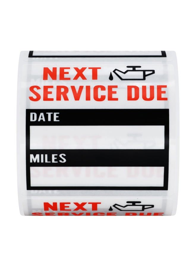 Hybsk Clear Oil Change/Service Reminder Stickers 2"x2" Premium Quality Oil Change Stickers - Image 2