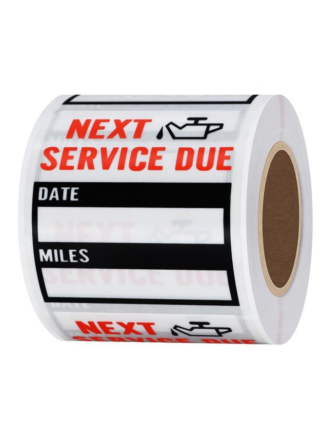 Hybsk Clear Oil Change/Service Reminder Stickers 2"x2" Premium Quality Oil Change Stickers - Image 1