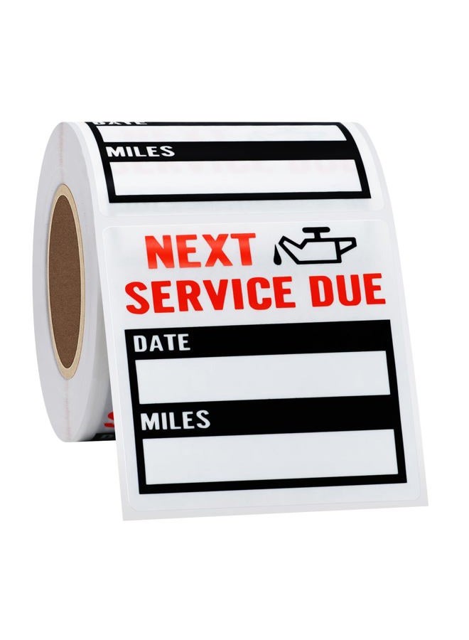 Hybsk Clear Oil Change/Service Reminder Stickers 2"x2" Premium Quality Oil Change Stickers - Image 4