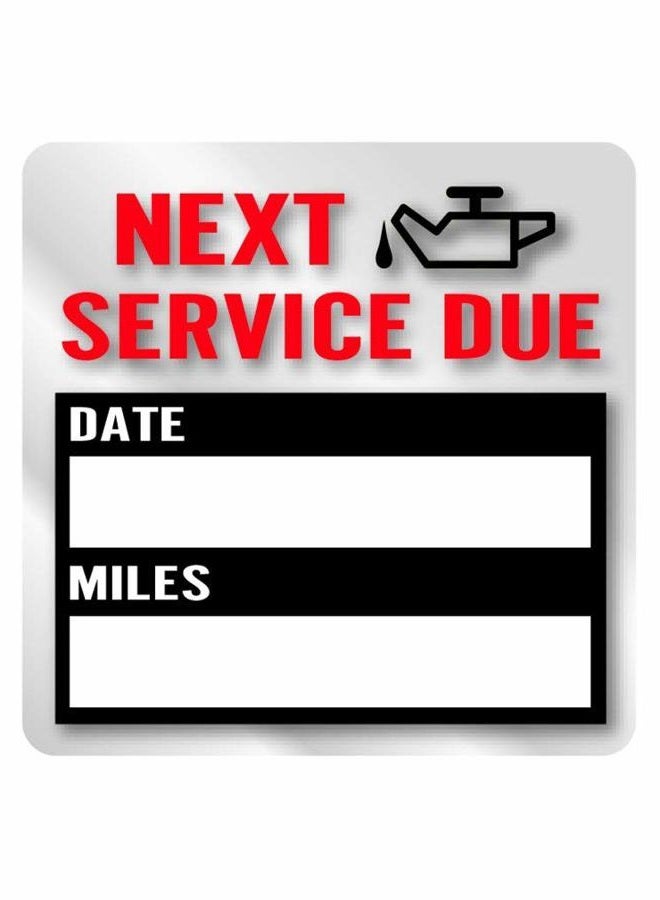 Hybsk Clear Oil Change/Service Reminder Stickers 2"x2" Premium Quality Oil Change Stickers - Image 5