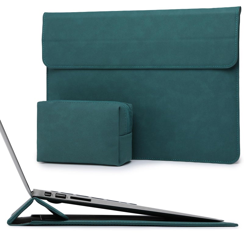 HYZUO HYZUO 15-16 Inch Laptop Sleeve Case with Stand Feature for MacBook Pro 16 M4/M3/M2/M1 Pro/Max 2024-2019, XPS 15, MacBook Pro 15 2015-2012, Samsung Galaxy Book Flex/Pro 15, Dark Green  - Image 1