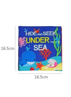 Generic Dolery Baby Interesting Learning Cognition Cloth Book Early Education Tear Not To Rot Peek-and-seek Pop Book With Sound Paper-Color:dolery Hide And Seek [Ocean]]-Specifications:OPP  - Image 4