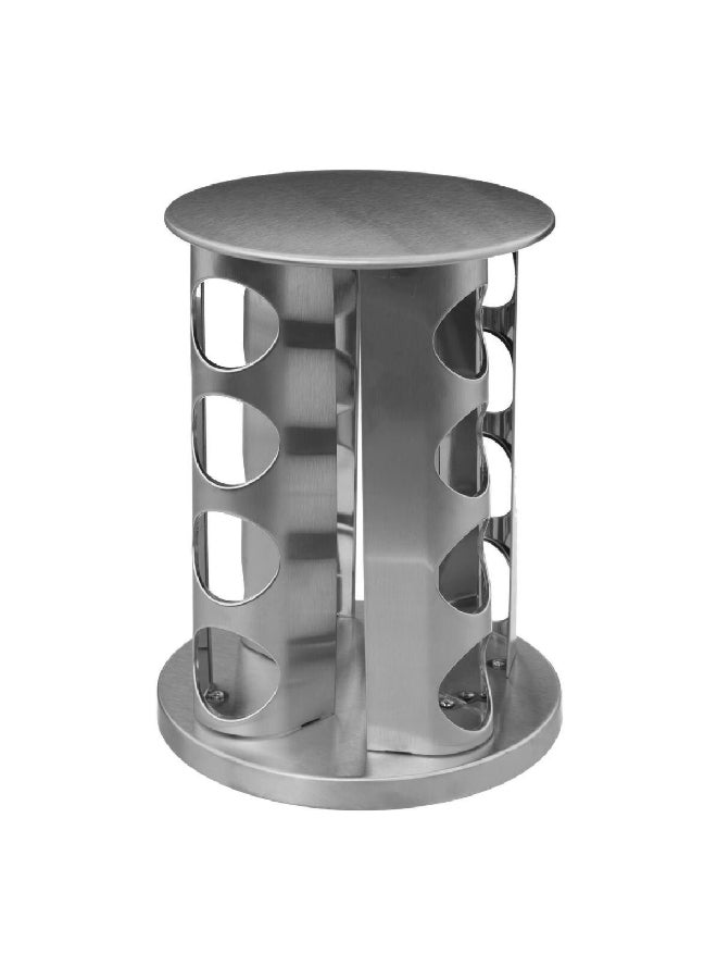 Five Simply Smart Stainless Steel Rotating Spice Rack with 16 Jars Clear and Silver 21 x 28.5 x 21 cm 338724204 - Image 3
