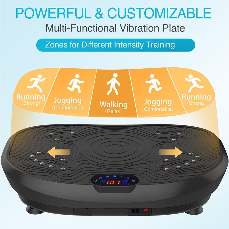 AXV Vibration Plate Exercise Machine Whole Body Workout Vibrate Fitness Platform Lymphatic Drainage Machine for Weight Loss Shaping Toning Wellness Home Gyms Workout - Image 3