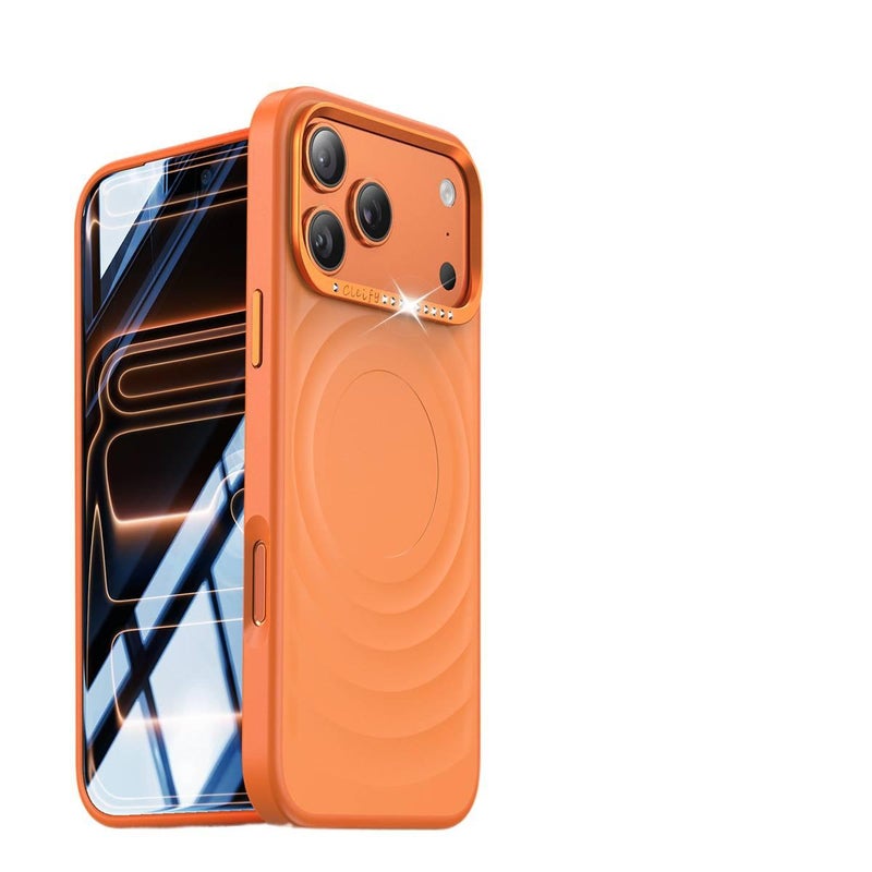 غطاء هاتف بAcrylic لـ iPhone 17 / 17 Air / 17 Pro / 17 Pro Max مع حماية من السقوط وملمس ناعم مع مقاوم للصدمات مع نقش مموج مع مقاوم للخدش باللون أبيض من الأكريليك باللون الأبيض - Image 2
