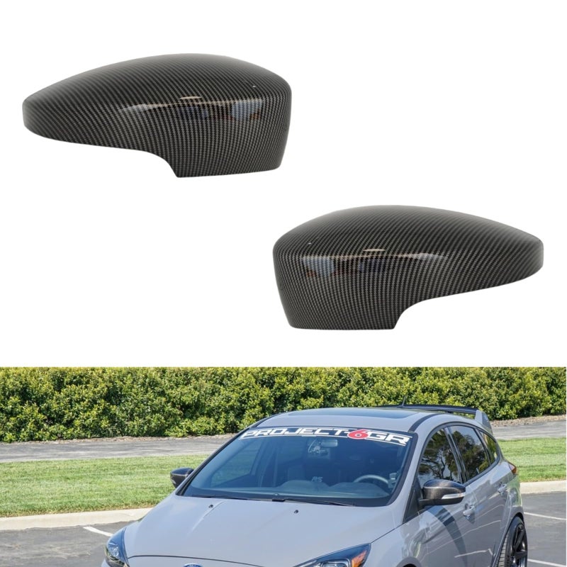 ABAGAEL Mirror Cap Covers With The Clips Fit for Ford Focus RS ST MK3 20122018 Carbon Fiber