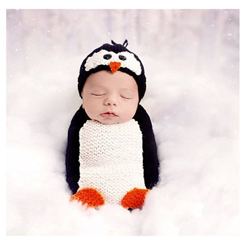 AMIATCH Unisex Newborn Baby Photography Props Cute Penguin Sleeping Bag Halloween Costume