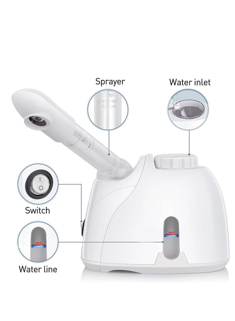 آر اي جهاز بخار للوجه قابل للنقل نانو أيوني مع بخاخ قابل للدوران 360 درجة - Image 2