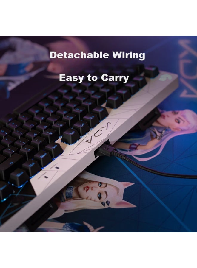 G كيبورد ميكانيكي للألعاب G Pro مع إضاءة خلفية RGB، أسود، أسطورة Wukong، دجاجة تأكل، مدمج 87 مفتاح، سلكي، كيبورد ميكانيكي احترافي، إصدار محدود Kda، T Axis - Image 3