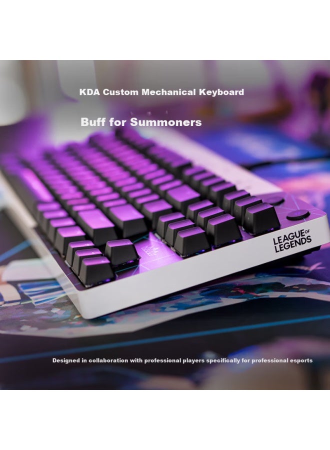G كيبورد ميكانيكي للألعاب G Pro مع إضاءة خلفية RGB، أسود، أسطورة Wukong، دجاجة تأكل، مدمج 87 مفتاح، سلكي، كيبورد ميكانيكي احترافي، إصدار محدود Kda، T Axis - Image 2