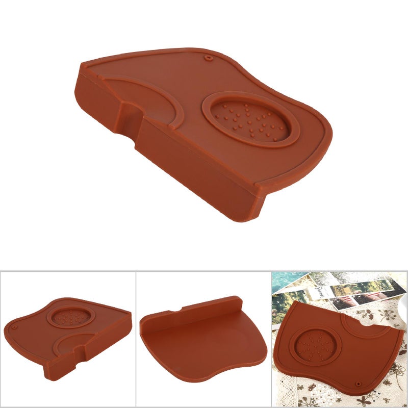 1x Anti slip Espresso Coffee Tamper Tamping Holder Silicone Mat Pad (Coffee) - Image 2