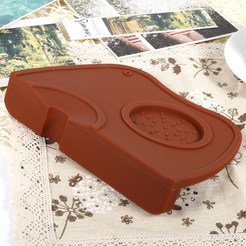 1x Anti slip Espresso Coffee Tamper Tamping Holder Silicone Mat Pad (Coffee) - Image 3