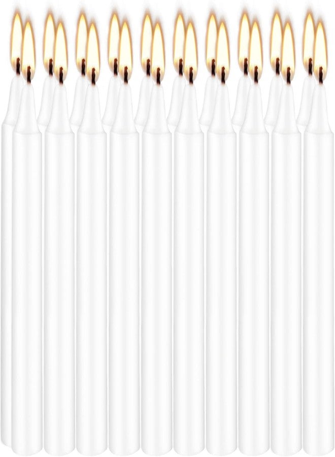 YOROXRG 40 Pack Premium Mini Tapered Candles for Rituals, Prayer, Birthday, Meditation, Altar - 4" Tall, Unscented (White) - Image 2