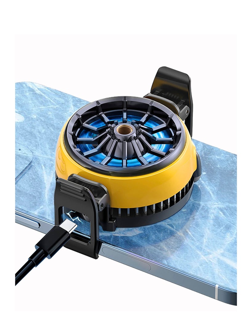 Phone Cooler, Portable Cell Phone Radiator, Cell Phone Radiator with Semi-Conductor Cooling Chip, Universal Phone Cooling Fan, for Mobile Gaming, Live Streaming, Outdoor Vlog - Image 1