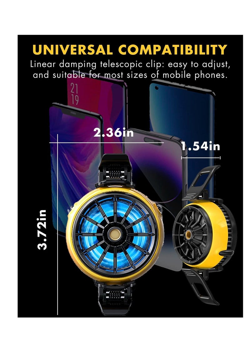 Phone Cooler, Portable Cell Phone Radiator, Cell Phone Radiator with Semi-Conductor Cooling Chip, Universal Phone Cooling Fan, for Mobile Gaming, Live Streaming, Outdoor Vlog - Image 2