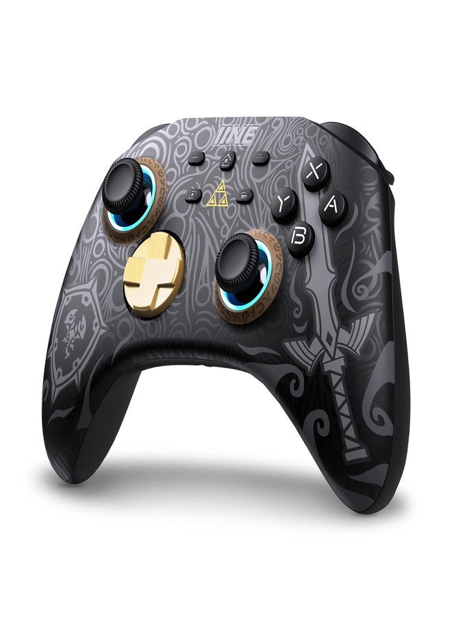 IINE Wireless Switch Controller, Switch Pro Controllers for Nintendo Switch/Lite/OLED, Switch Remote Gamepad with Headset Jack/RGB Light/Macro Setting/Wake up/Turbo/Adjustable Dual-Motor Vibration - Image 1