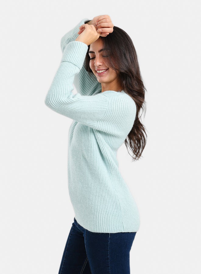 Carina Ribbed V-Neck Pullover - Image 3