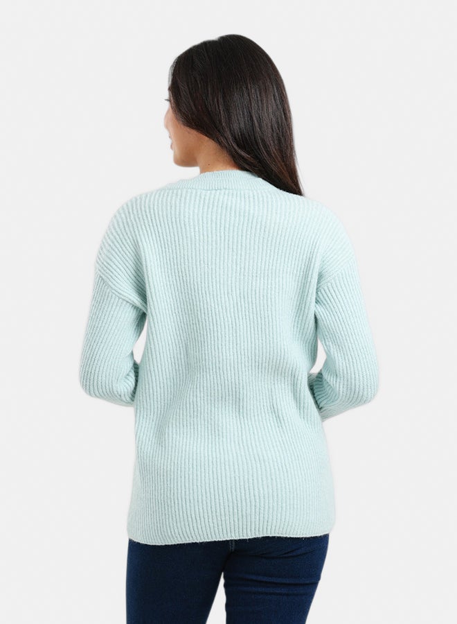 Carina Ribbed V-Neck Pullover - Image 4