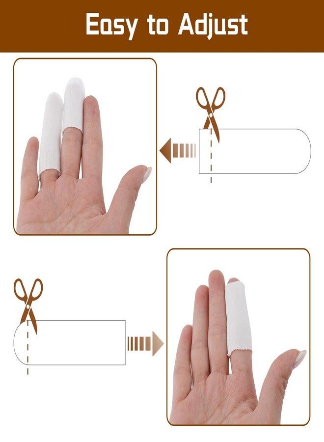 Gabrella 300 Pcs Cotton Finger Cots, White Cloth Finger Sleeves Fingertips Protective Cover, Thumb Protector for Finger Tips Comfortable and Breathable, Moisture Wicking - Image 5