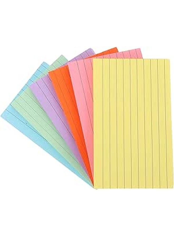 300pcs 3x5 Inch Ruled Index Cards Double Sided Assorted Color Flashcards Bulk Set For Study Office - Image 1