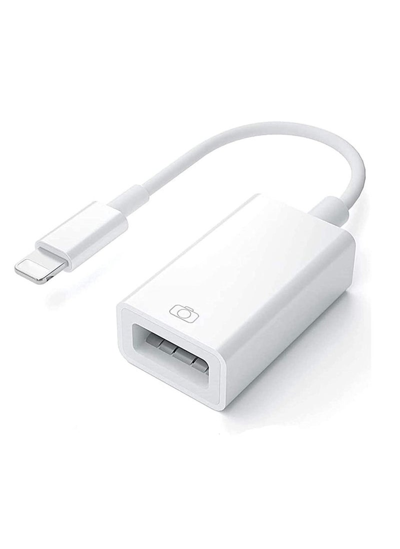 LEDIN - Lightning to USB Camera Adapter USB 3.0 OTG Cable for iPhone/iPad Connect USB Flash Drive Card Reader U Disk Keyboard Mouse MIDI Plug and Play - Image 1