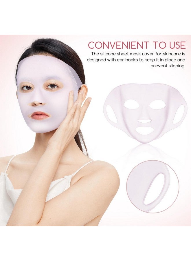 Beaupretty 5 Pcs Silicone Facial Mask Reusable Facial Mask Skincare Facial Mask Silicone Skin Mask Covers Moisturizing - Image 3