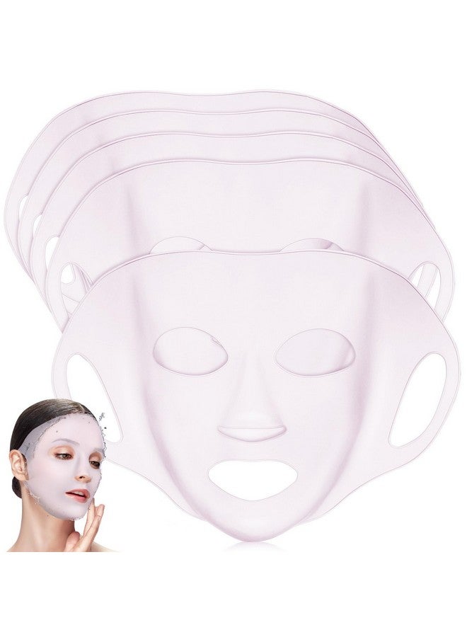 Beaupretty 5 Pcs Silicone Facial Mask Reusable Facial Mask Skincare Facial Mask Silicone Skin Mask Covers Moisturizing - Image 1