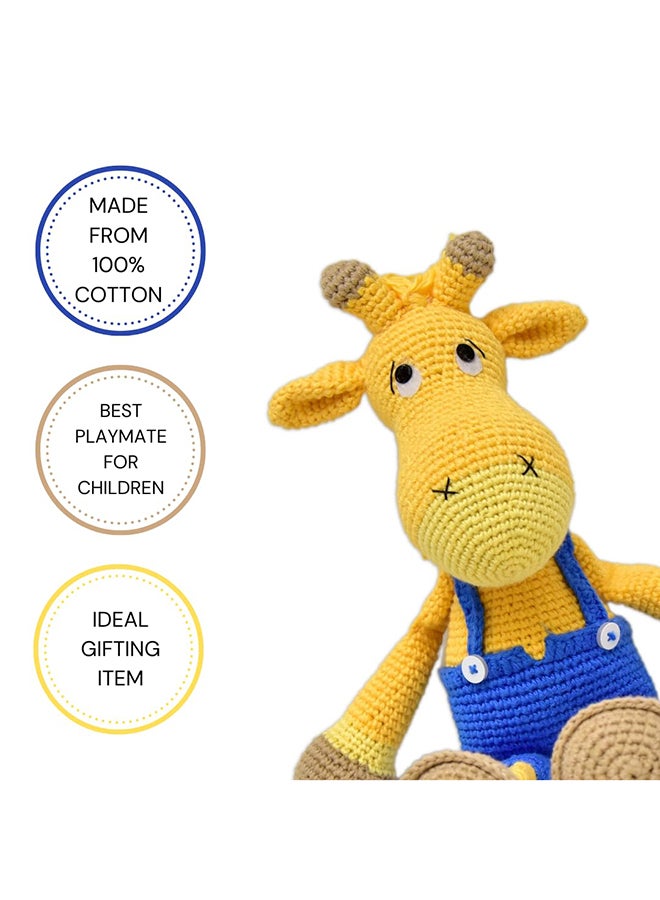 Happy Threads Handmade Crocheted AlexGiraffe (15 inches) – Multicolour | Crochet Toys | Child Safe | for Babies 6 Months & Above | Dolls for Boys/Girls| For Birthday Gift | Decorative Items for Room - Image 4