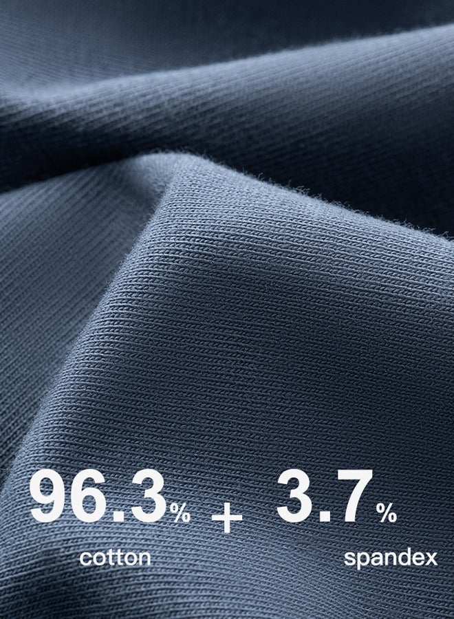 NIBEMINENT 3 Pack Solid Pattern Men's 96% Cotton Underpant Set Breathable Comfortsoft Boxers with High Elastic Waistband Teenager Short Briefs Multicolour - Image 3